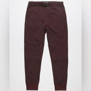 NWT Blue Crown Burgundy Boy's Streaky Slub Joggers